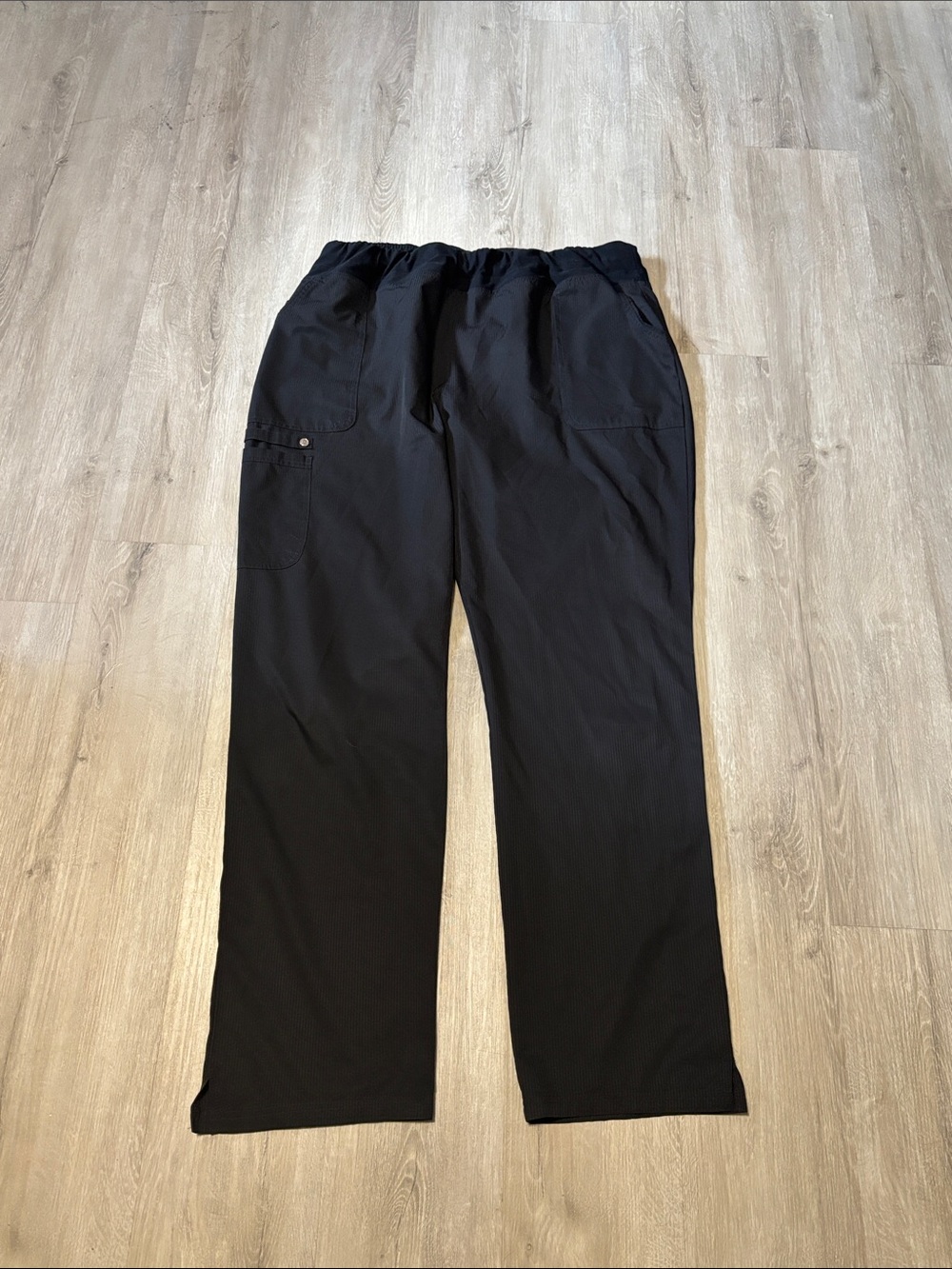 Elle Black‎ Elastic-Waist Straight Leg Trousers